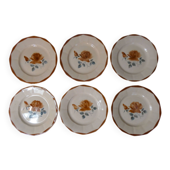 Digoin Sarreguemines 6 assiettes plates 9181