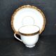 Boyer limoges porcelain coffee cup with golden frieze decor