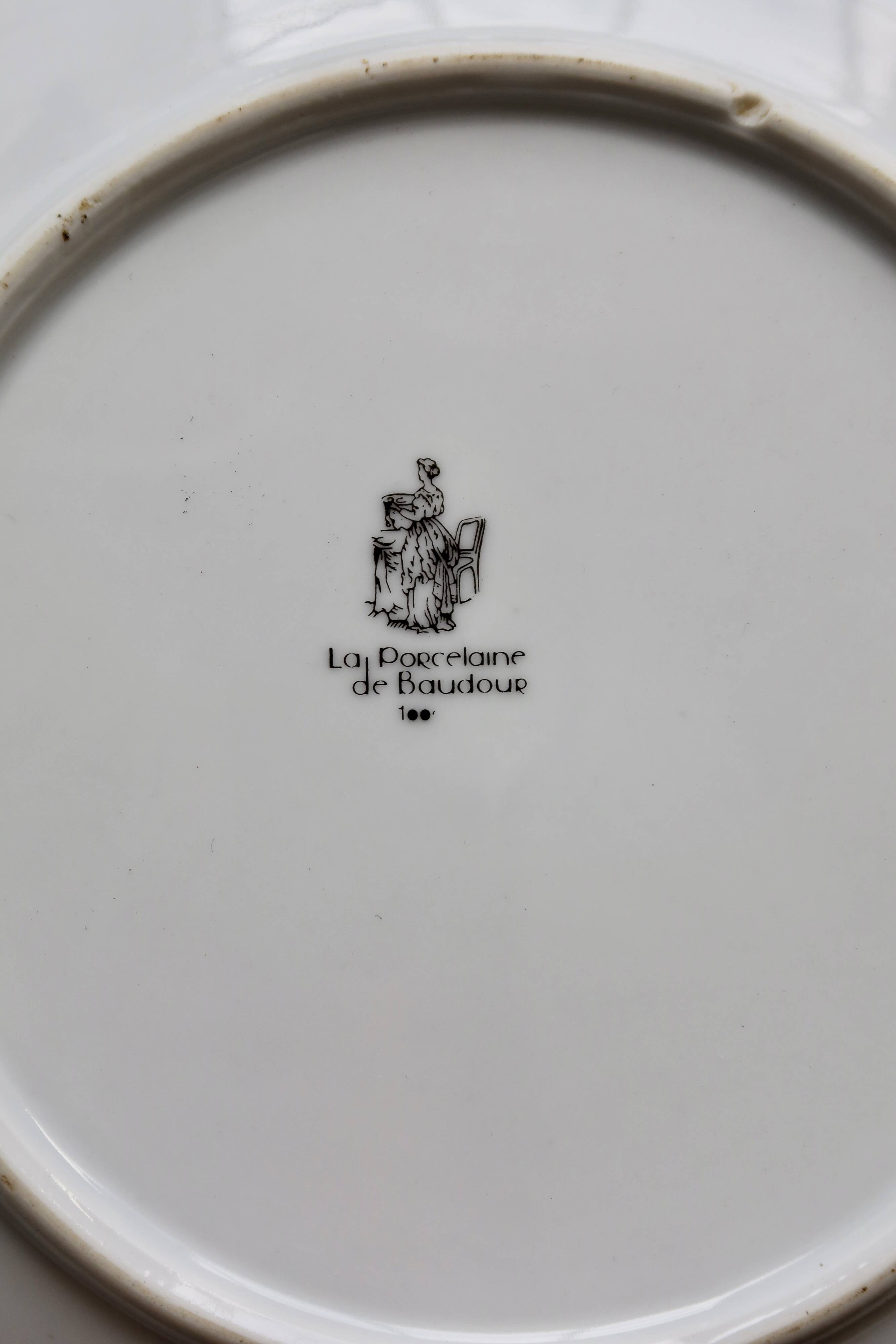 6 vintage dessert plates – Baudour porcelain