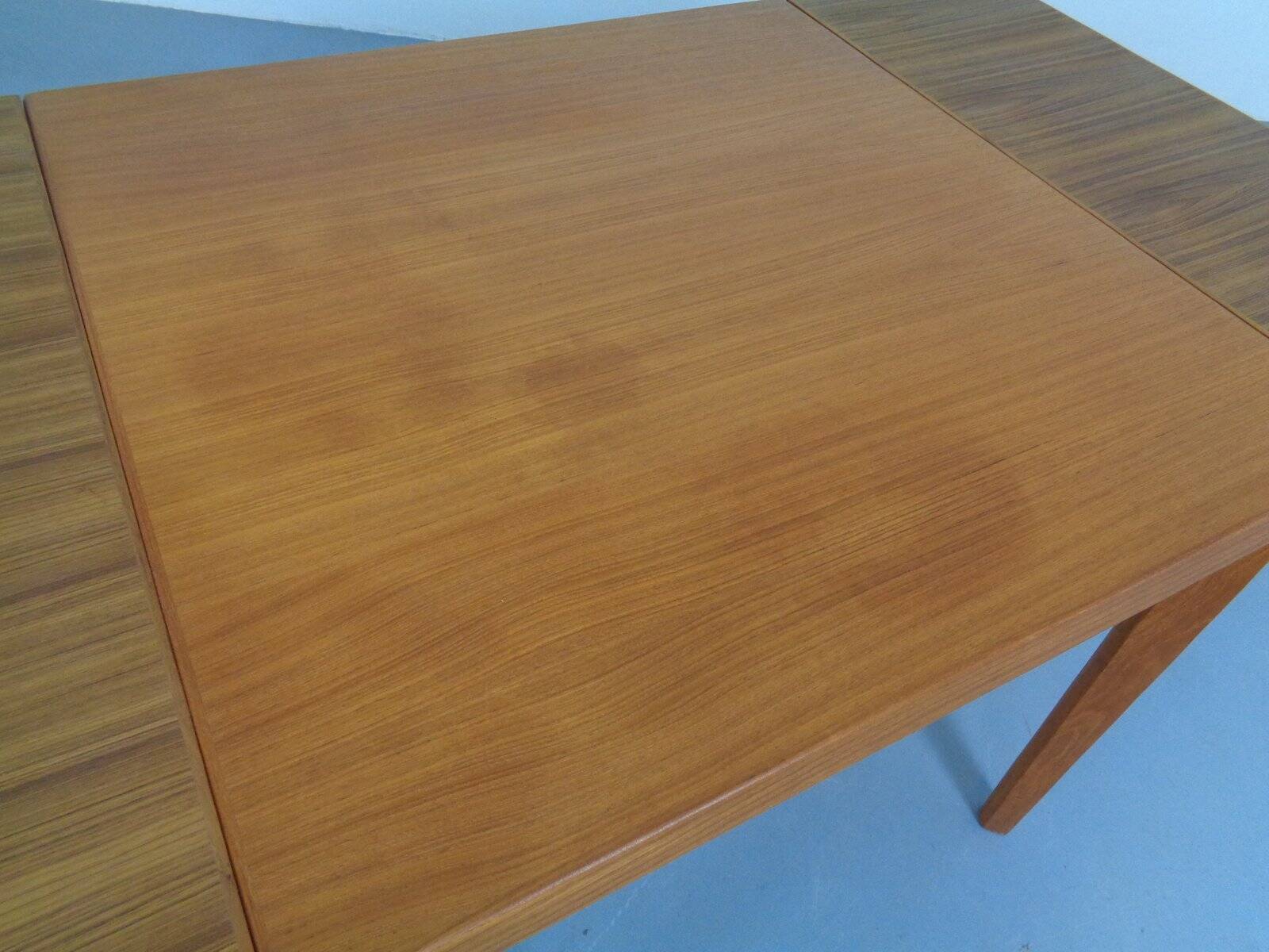 Extendable Teak Dining Table, Denmark, 1960s