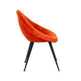 Black lay metal egg-shaped chair, 1950s