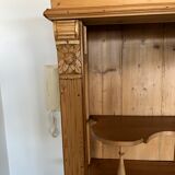 Biedermeier display case in soft wood