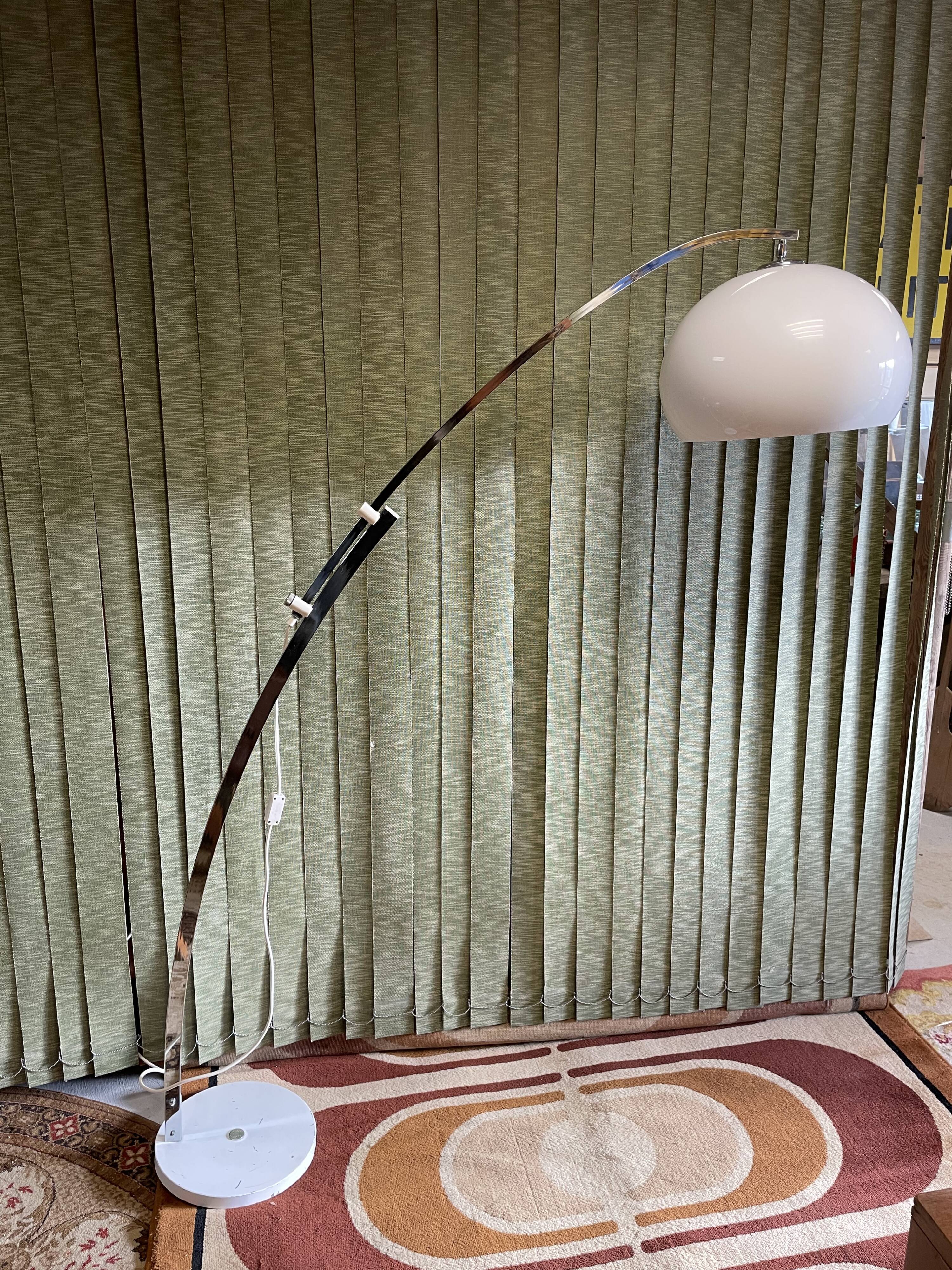 Adjustable arc floor lamp design Guzzini year 70