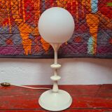 Lamp in metal and opaline satin of e.r vele edition temde 70s