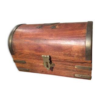 Teak and brass trunk box