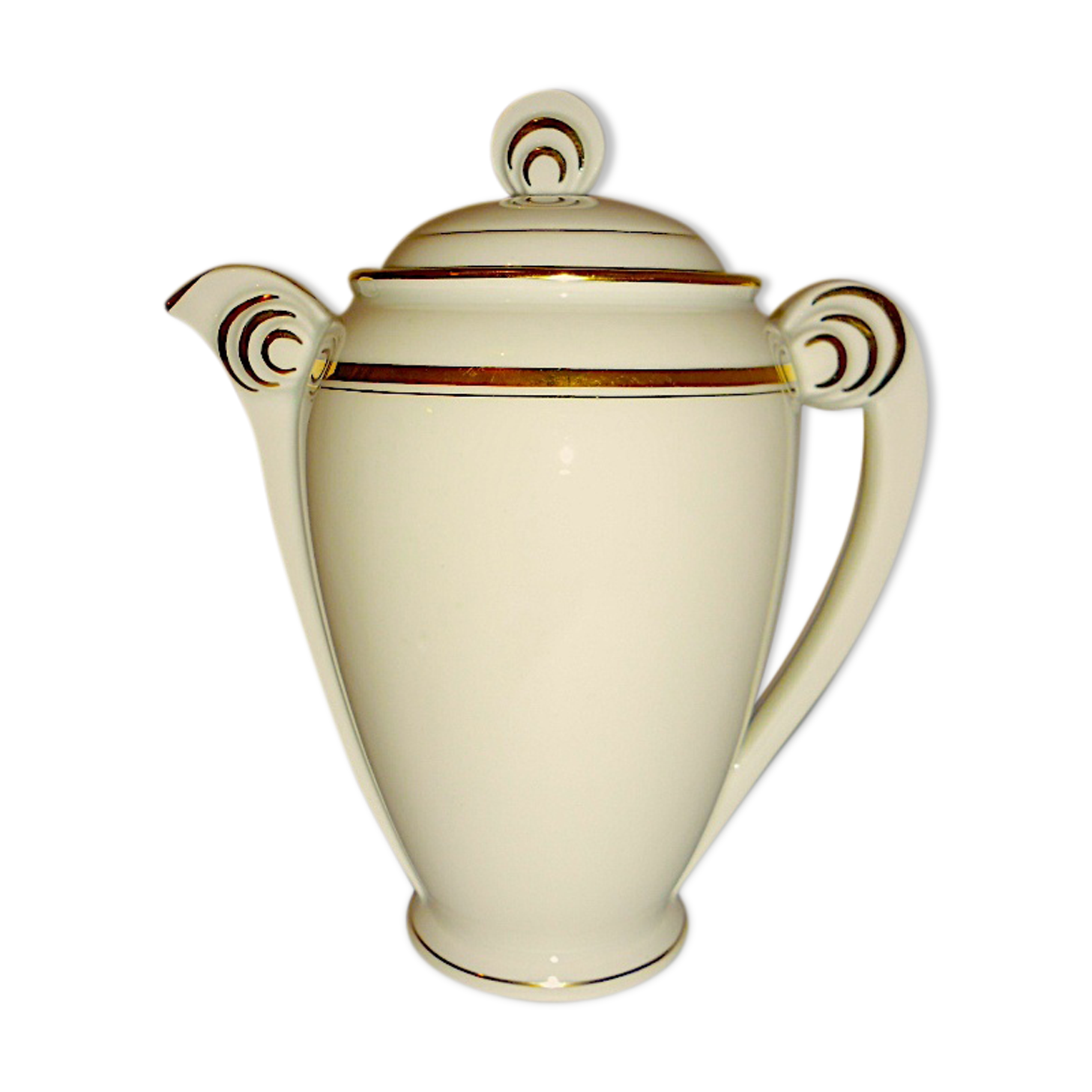 Art deco porcelain coffee maker from mehun-sur-yèvre