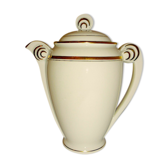 Art deco porcelain coffee maker from mehun-sur-yèvre