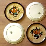 Vintage Villiroy and Boch Corfou Collection Set of 4 Dinner Plates 3802