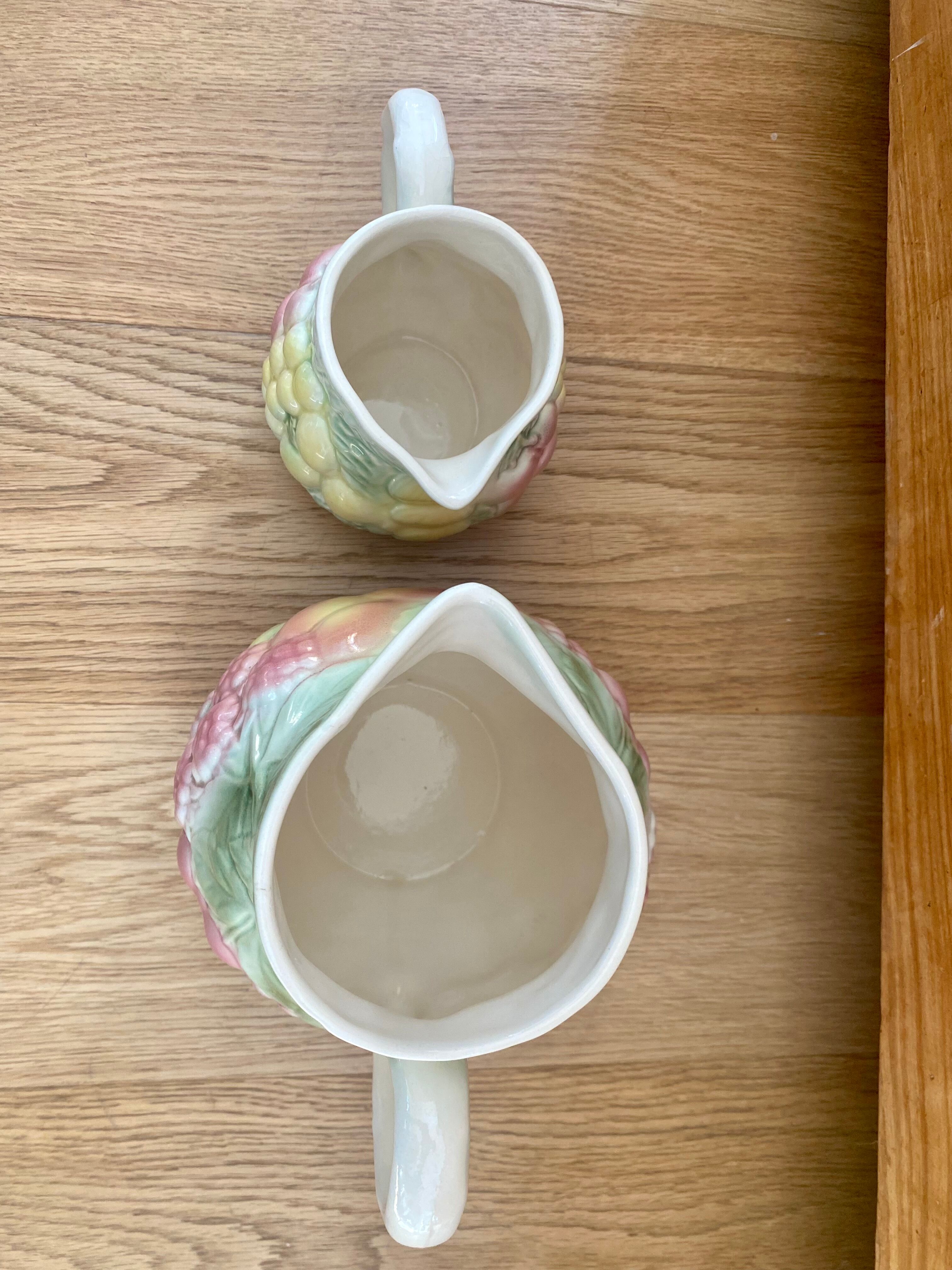 Broc carafe and small pitcher Salins slurry fruit