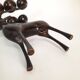 Pair of deer candle holders, bronzed brass