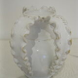 White vase with 4 coves
