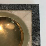Neoclassical style pocket empty in faux-marble and brass. french work. around 1970