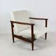 Fauteuil Boucle GFM-142 en ivoire blanc attribué à Edmund Homa, années 1970