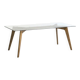Table am/pm walnut and glass