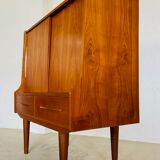 Vintage Danish mid-century teak bar cabinet 1960