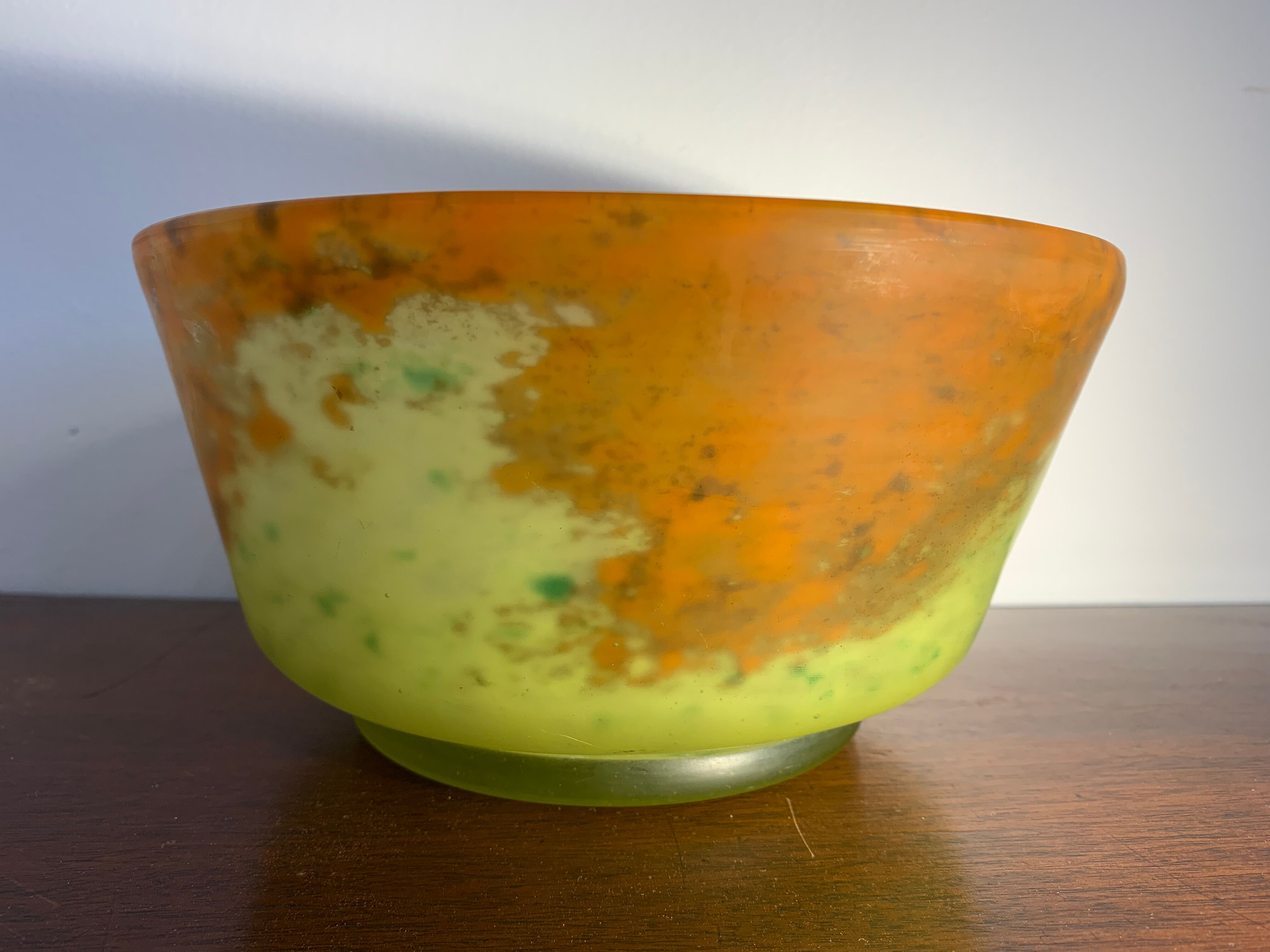 Coupe Daum Nancy en verre marmoréen