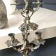Pair of Candelabra in Louis XV/Rocaille Style, 2 lights. In gilded bronze, 19th century.