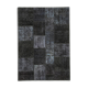 Hand-knotted turkish vintage 170 cm x 243 cm black patchwork rug