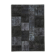Hand-knotted turkish vintage 170 cm x 243 cm black patchwork rug