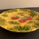 2 dessert plates in Sarreguemines fruit, strawberries and pears, early 19th century