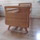 Child bed wood and rattan