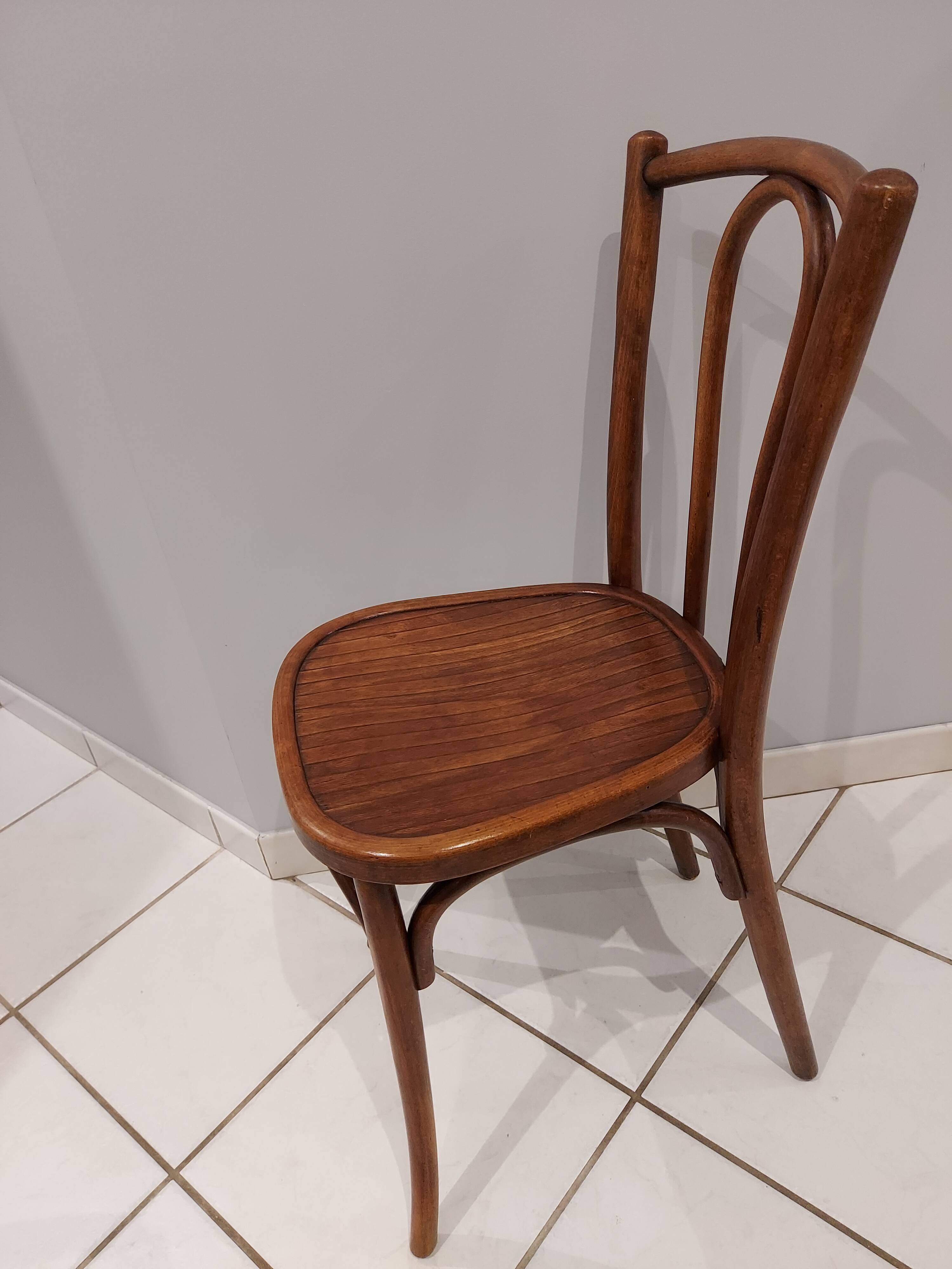 Suite of 6 vintage bistrot chairs 1930s