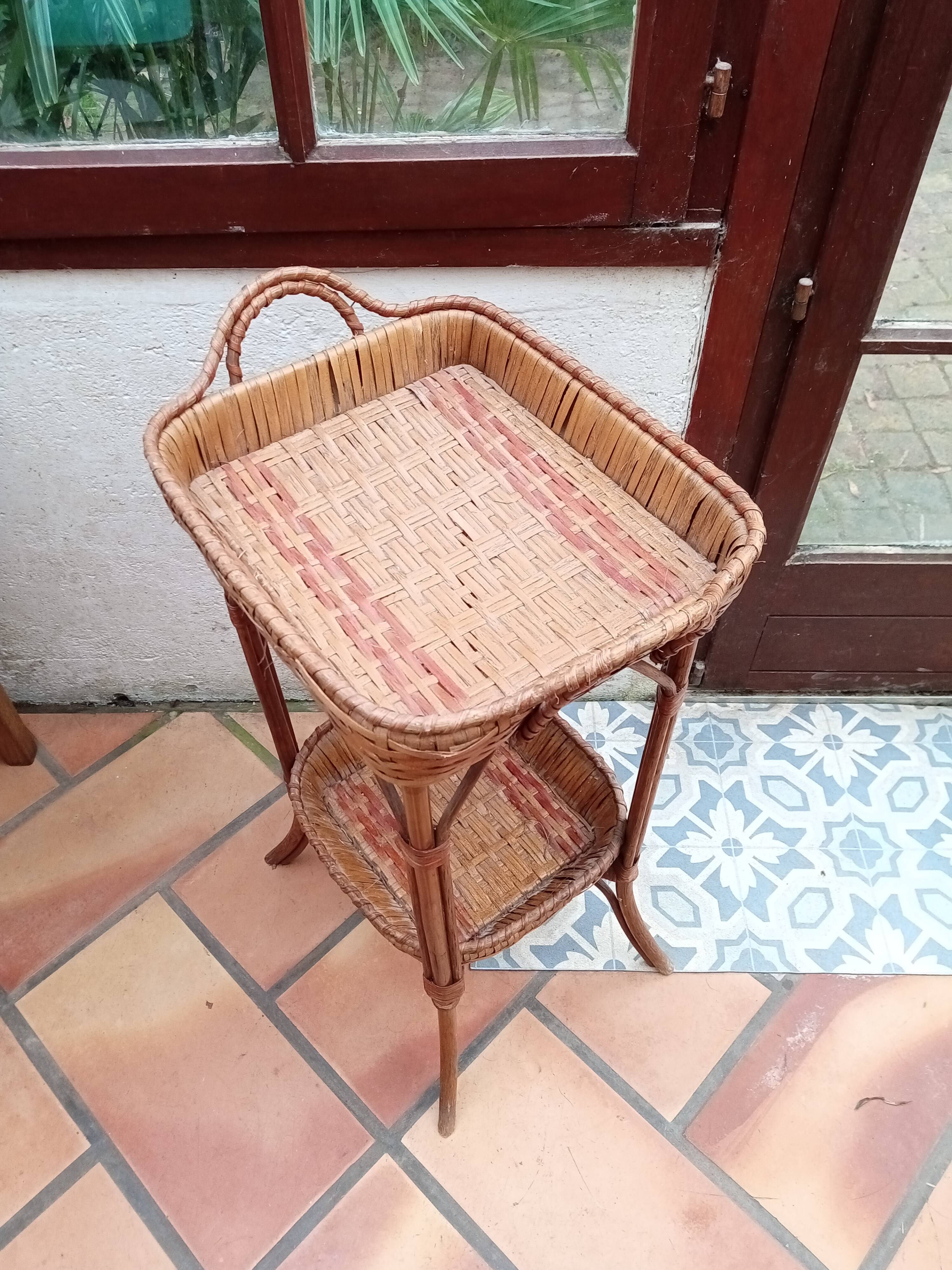 Small rattan table