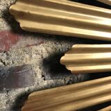 Sun mirror "André" in gilded sheet metal witch eye