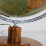 Mid-Century Light Glass Globe With Wooden Base by Paul Rath, 1950s