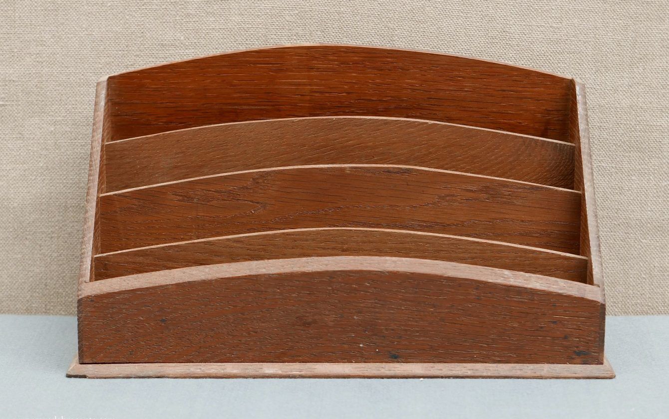 50s oak letter holder