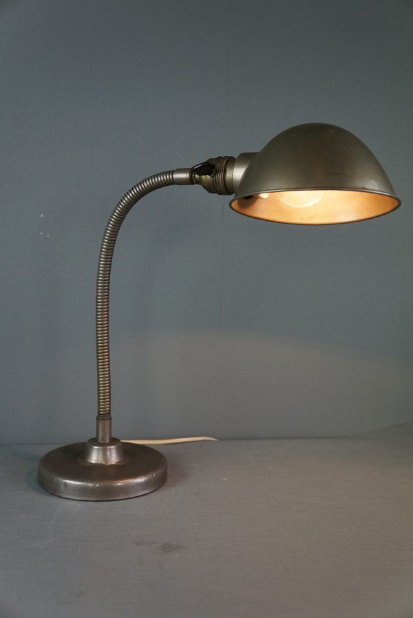 Vintage Metal Gooseneck Desk Lamp