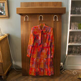 1960s teak wall coat rack