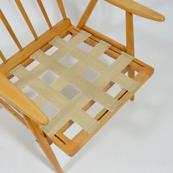 fauteuil Ton des années 1970 avec coussins amovibles