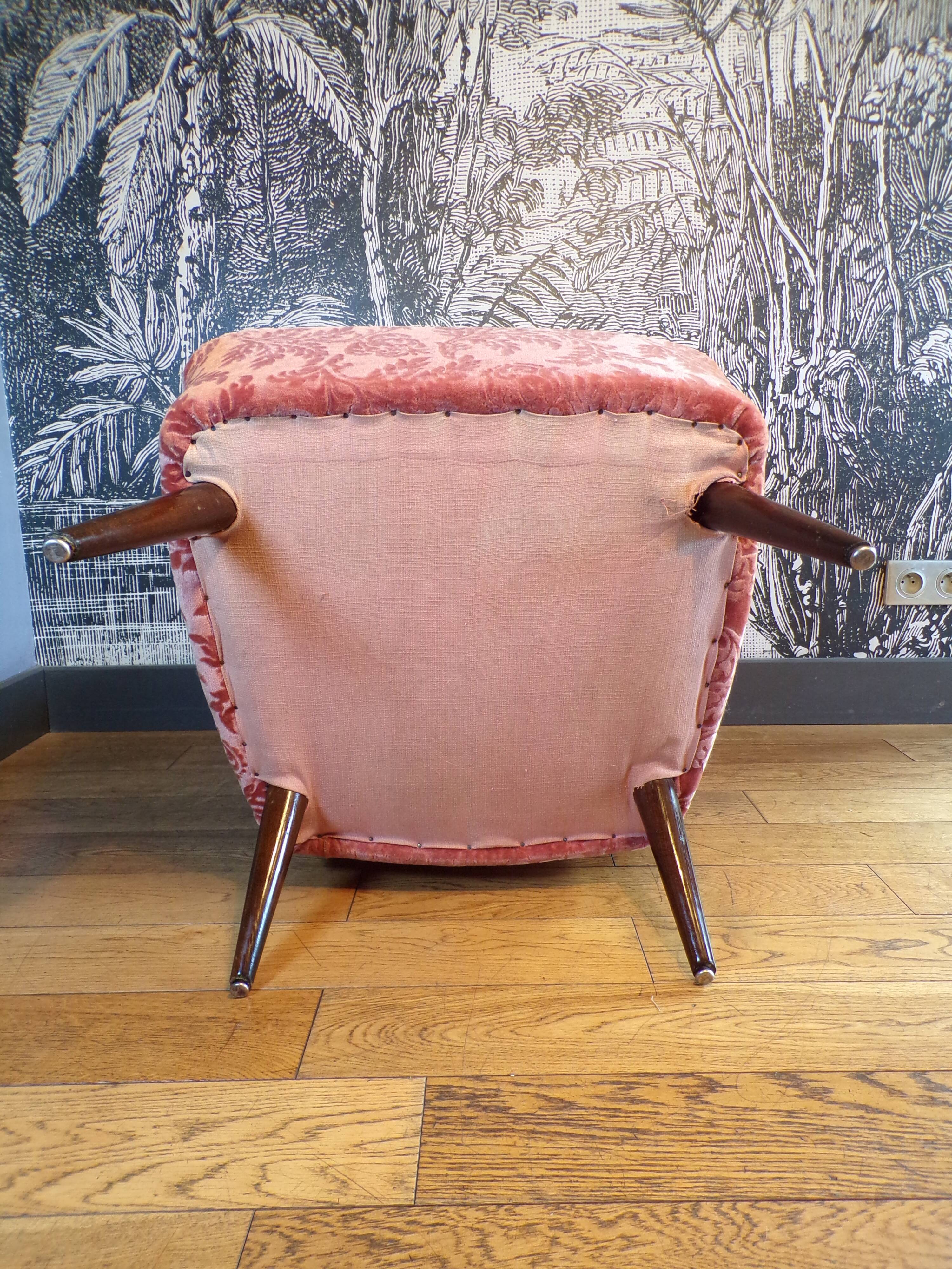 Pink cocktail armchair