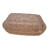 Glass butter dish France