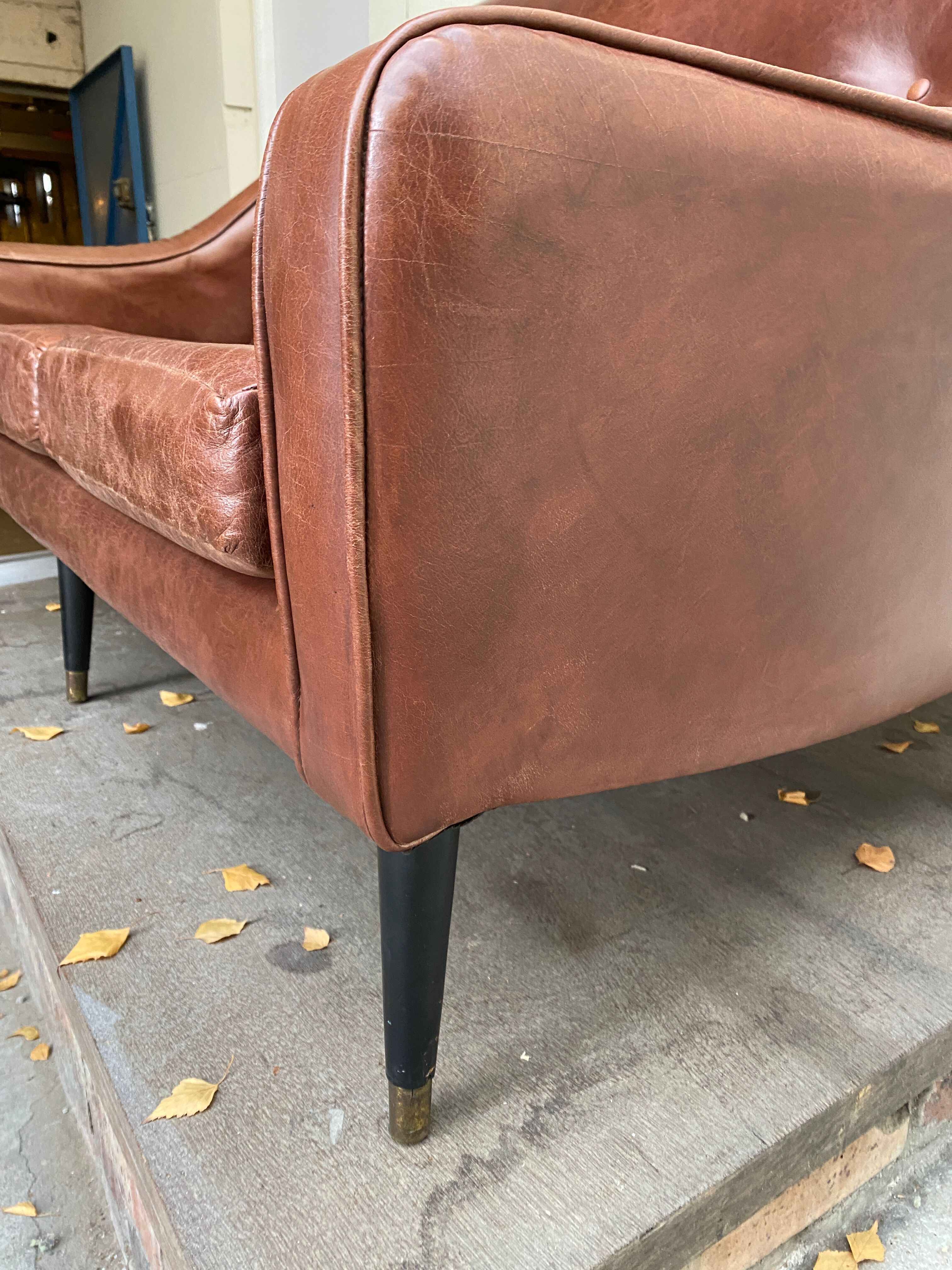 60s leather sofa