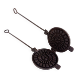 Antique Waffle Iron. French Godin Waffle Maker. Cast Iron Waffle Pan.