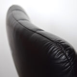 Fauteuil skaï vintage 1970