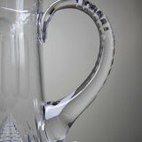 Large cut crystal water pitcher, European crystal makers 20th century