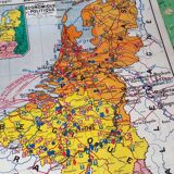 Geographic map cabinet
