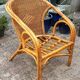 Vintage woven rattan armchair – bohemian charm – vintage – 70s – 80s