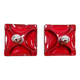 Pair of Space Age wall sconces in red ceramic, 1970.