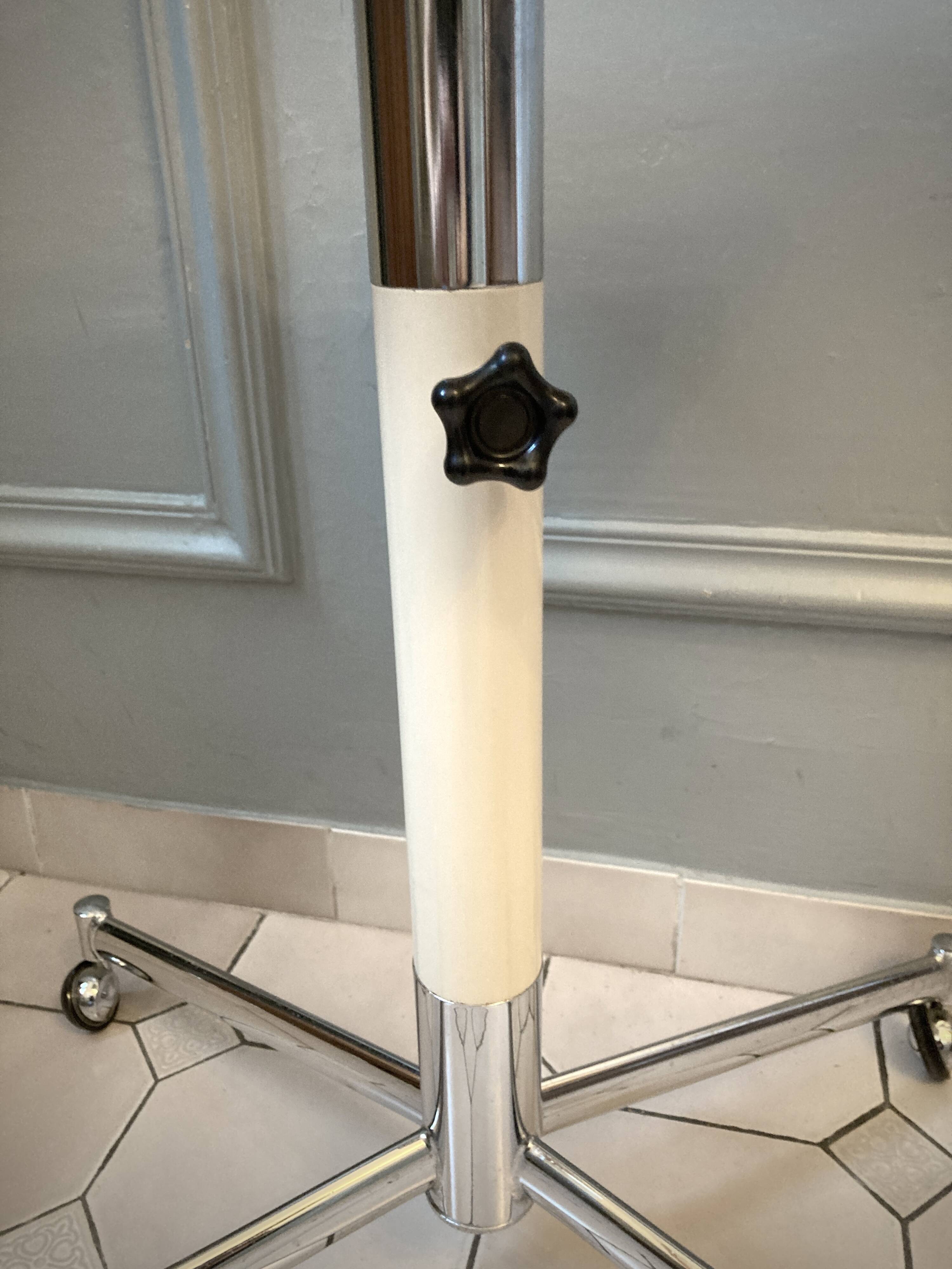 Side furniture with chrome wheels from the 60s