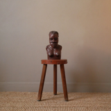 Carved wooden bust African art tribal ethnic decoration