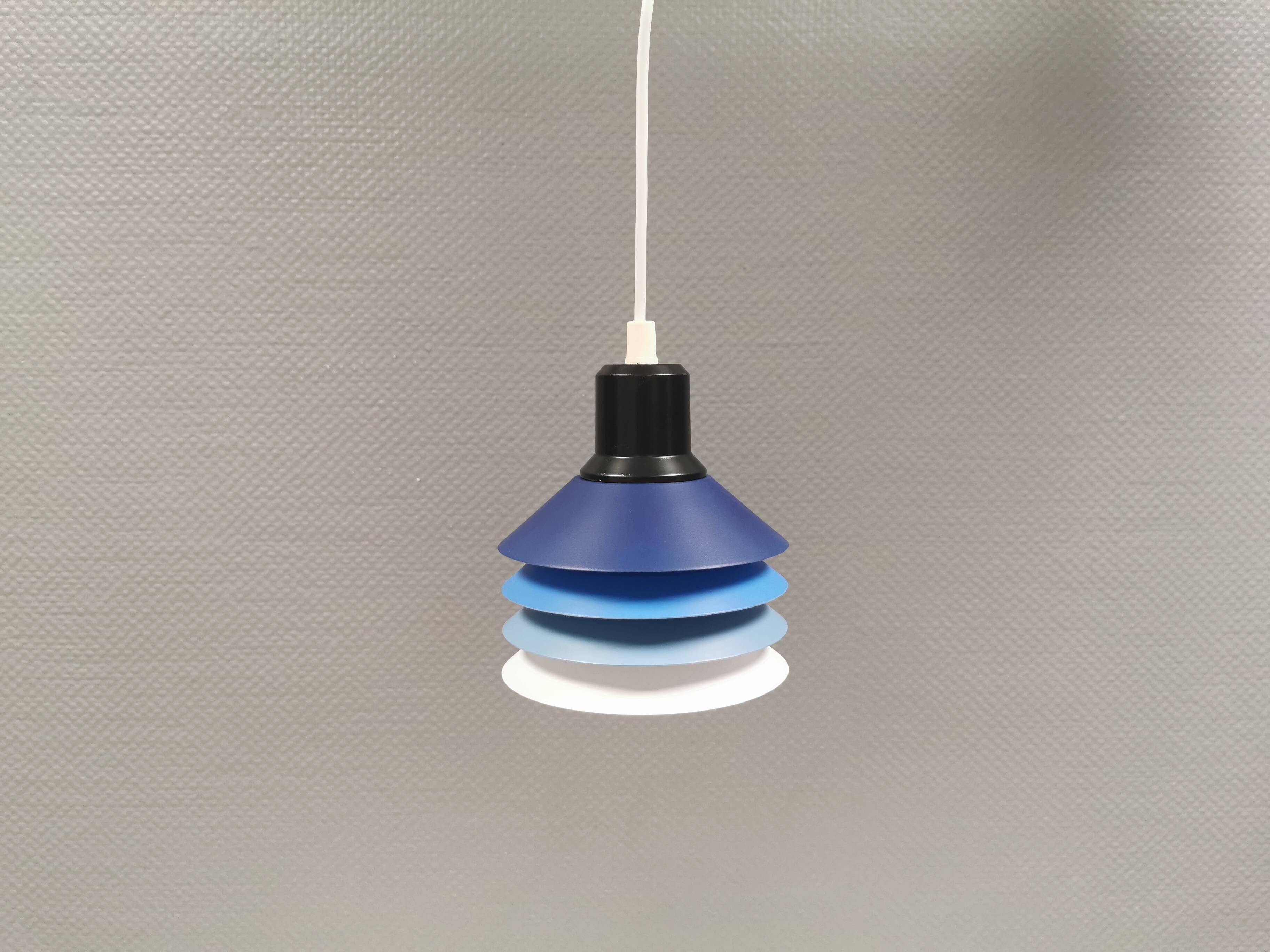 Hanging lamp model Siam with 4 layers of shades. Denmark 1980s