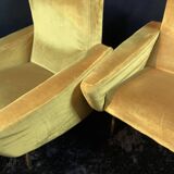 Pair of designer armchairs 1955-1960 by Louis Paolozzi for Zol Brandt Steiner