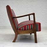 Canapé 2 places danois des années 1960 par Fritz Hansen, laine d'ameublement.