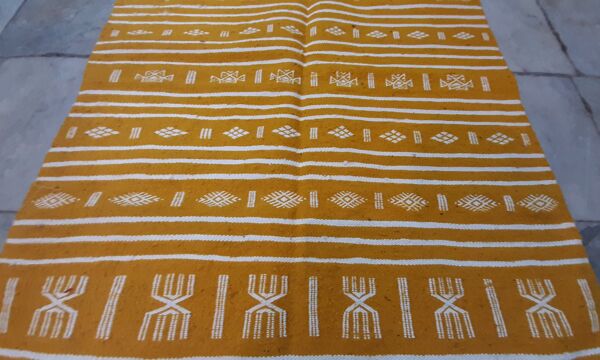 tapis kilim jaune, tapis marocain