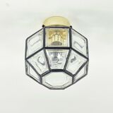 Plafonnier en verre du milieu du siècle, Limbourg, Allemagne, années 1960