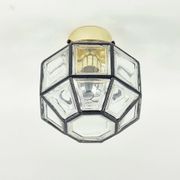 Mid-Century Glass Ceiling Light from Limburg, Germany, 1960s